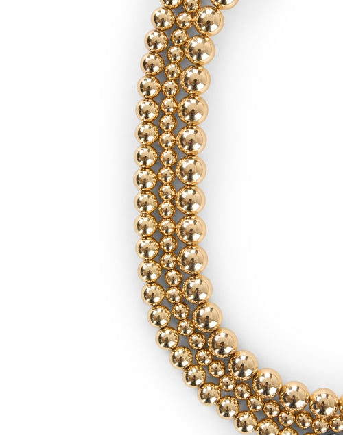 Stunning Gold Three-Strand Beaded Necklace for Fashion Elevation