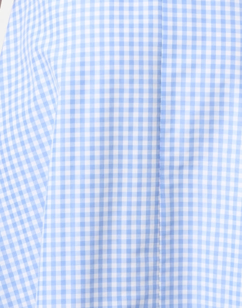 Stylish Blue Checkered Shirt-Style Dress for Women
