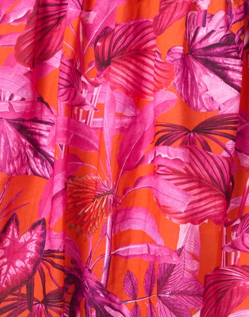 Eveline Cotton Shirt Dress with Stunning Pink Print