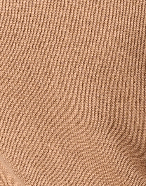 Elegant Etra Camel Quarter-Zip Wool-Cashmere Blend Sweater
