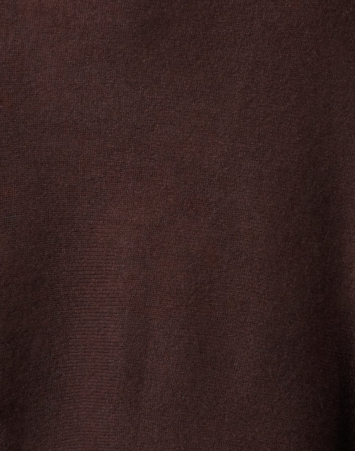Stylish Brown Cashmere Poncho - Ruana Style Wrap
