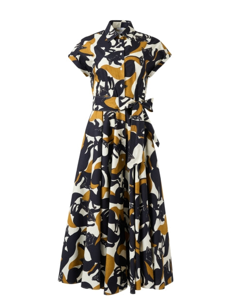 Stylish Sara Roka Danielle Fox Motif A-Line Maxi Dress