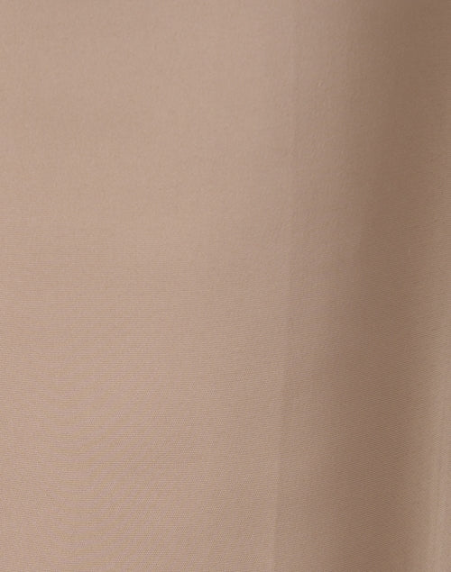Stylish Taupe Stretch Wide Leg Pants with Elastic Waistband