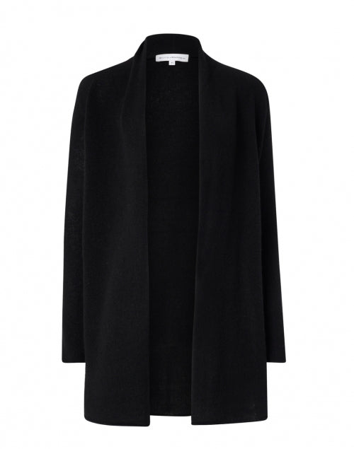 Classic Black Luxury Cashmere Trapeze-Style Essential Cardigan