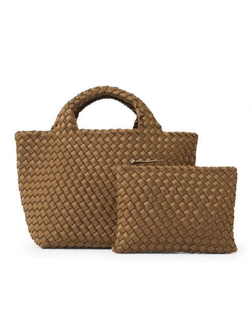 Small Solid Mink Brown Handwoven Handbag Inspired by St. Barths