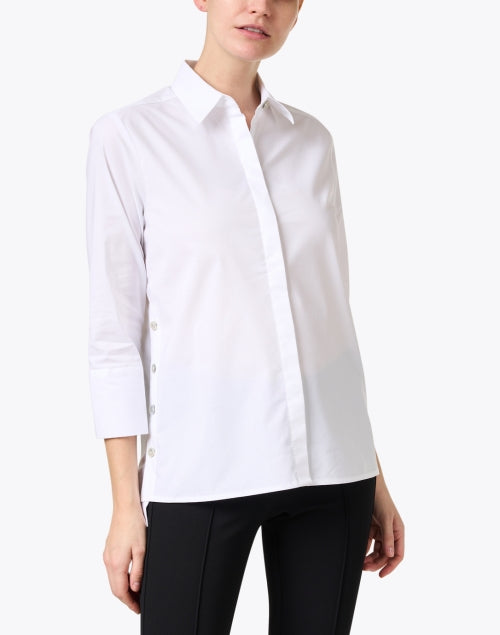Maxine Classic White Stretchable Cotton Casual Shirt for Everyday Wear