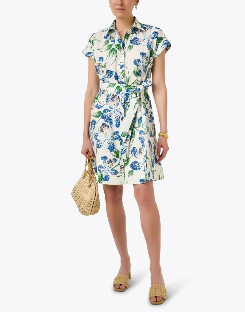 Chantal Women's Ivory Floral Patterned Mini Dress for Warm Weather