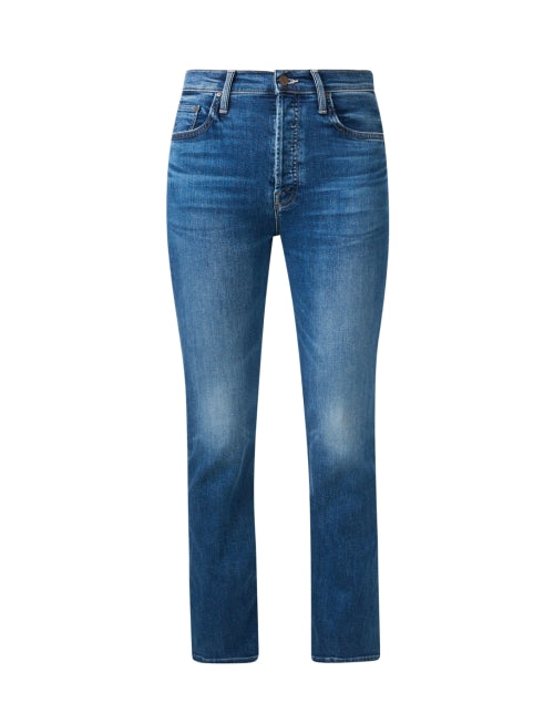 Elastic Stretch Cotton Tripper High - Rise Straight Leg Blue Jeans for All - Day Comfort