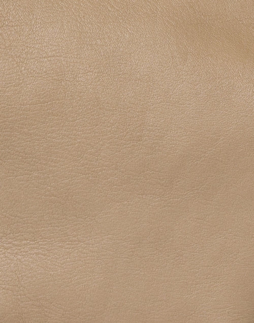 Elegant Medium Taupe Italian Leather Messenger Bag