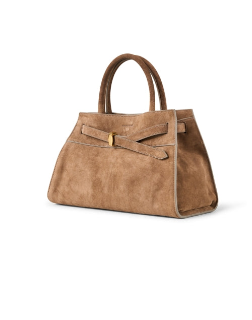 Veronica Beard's Tan Luxury Suede Dash Bag for Modern Women