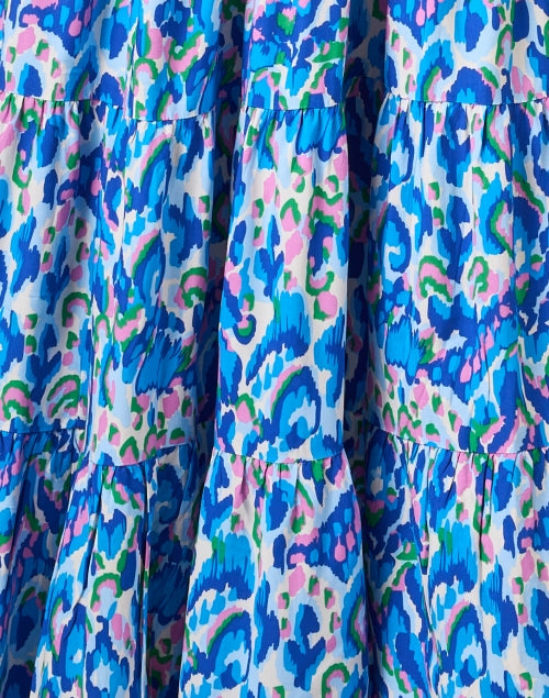 Kaia Lightweight Blue Printed Summer Dress for Women