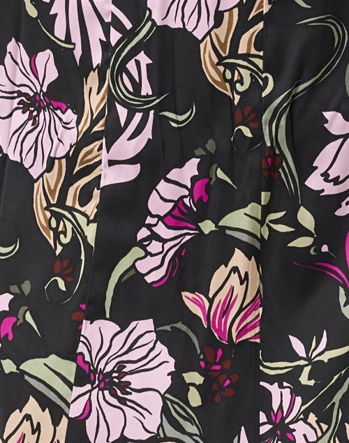 Elegant Pink Floral Print Twine Maxi Dress for Sophisticated Outings