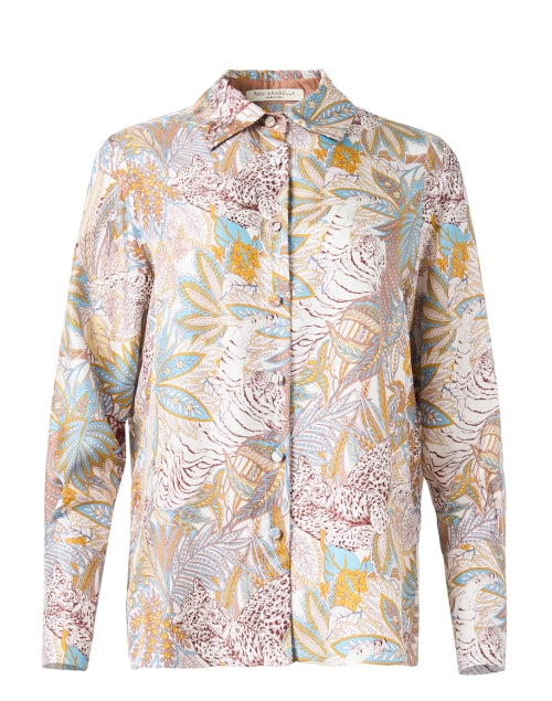 Exquisite Amazonia Multi - Patterned Silk Dress Shirt