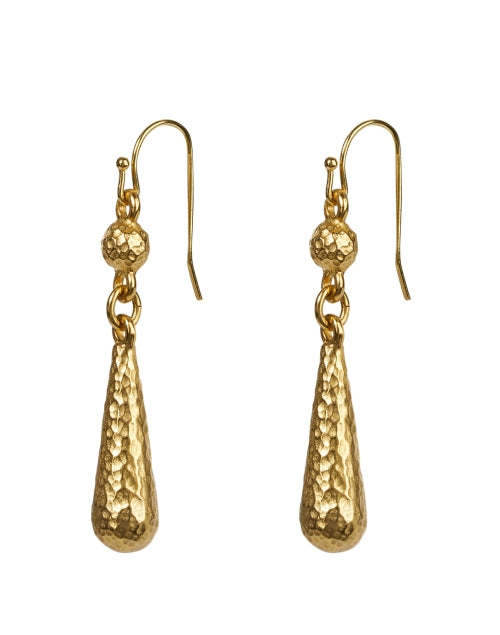 Stylish Hammered Gold-plated Drop Earrings for Daily Wear