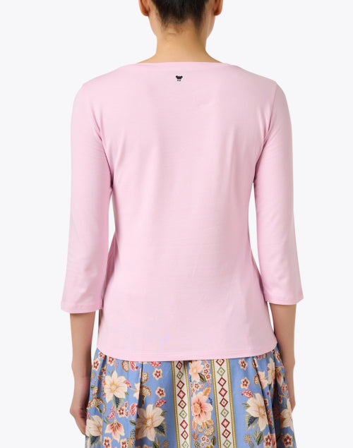 Multia Feminine Pink Cotton Blend Jersey Top for Weekend Wear