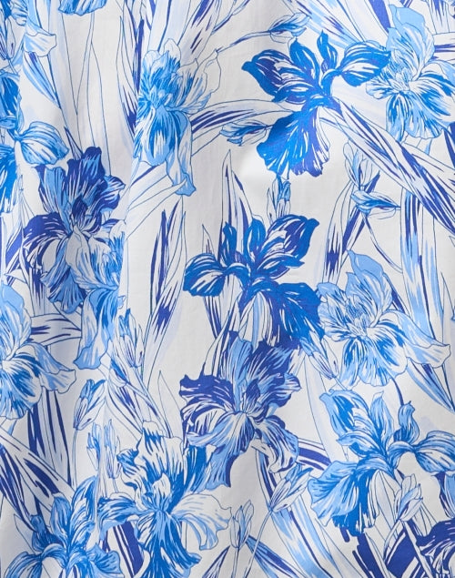 Stylish Cassie Blue Cotton Floral Print Ladies' Dress