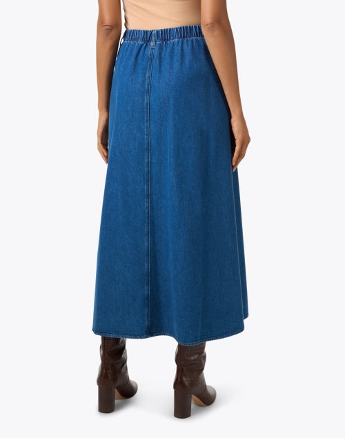 Stylish Xirena Spence Women's Blue Cotton Denim A-Line Skirt