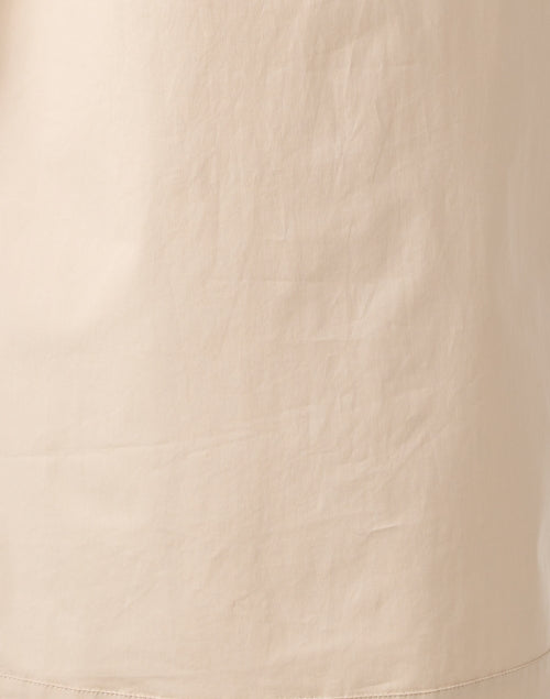 Stylish Tan Cotton Poplin Relaxed-Fit Dress