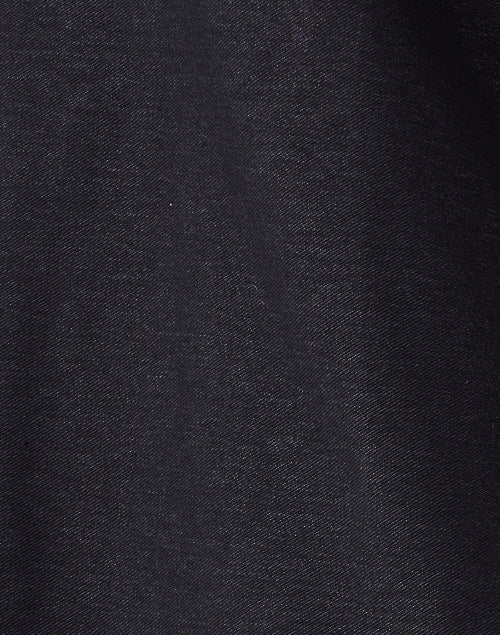 Navy Colored Women's Fashionable V-Neck Short Sleeve Top with Unique Button Detailing