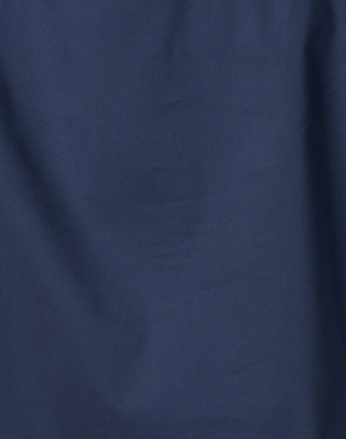 Navy Blue Angelina Puff Sleeve Women's Cotton Blend Blouse