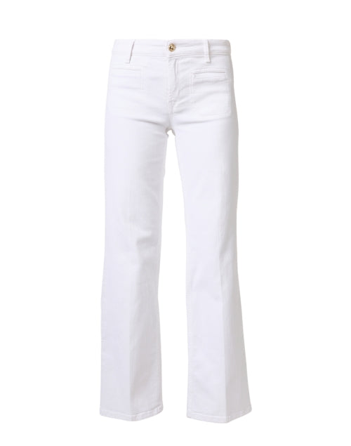 Tess Women's Breathable White Denim Wide - Leg Pants