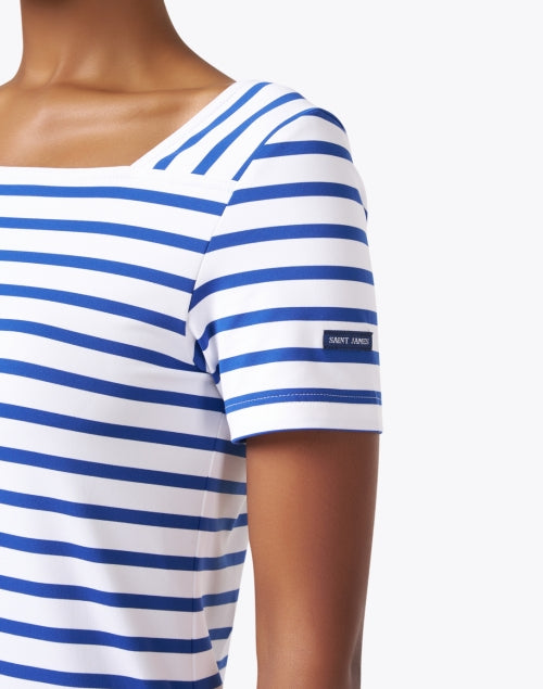 Tolede Women's Blue and White Striped Summer Dress for Warm Weather