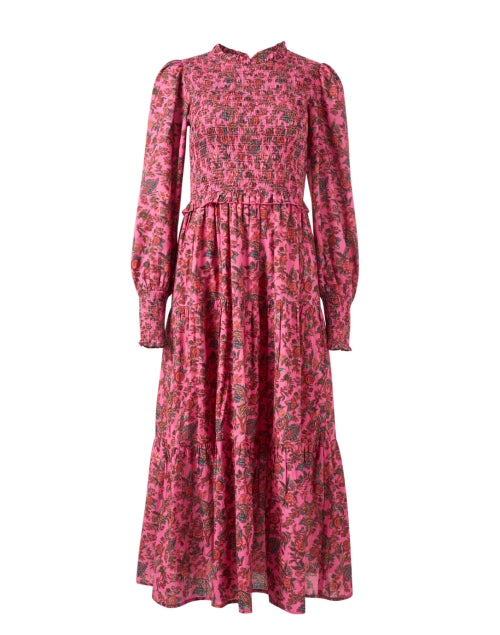 Ivy Cotton Dress with Pink Print - A Stylish Women's Summer Attire