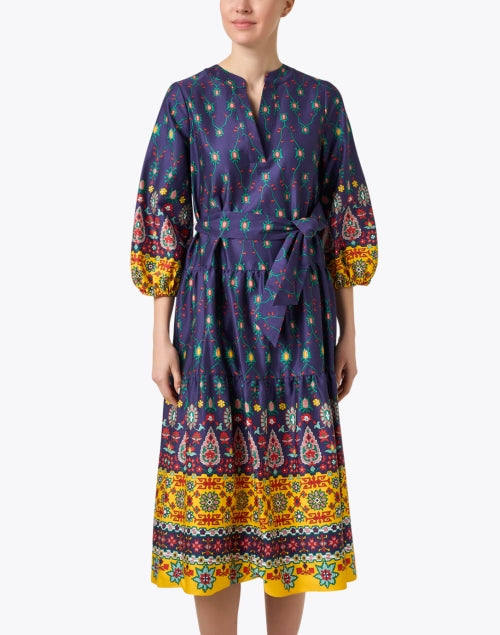 Claire Stylish Multi - Printed Stretch Cotton Dress for Warm Weather