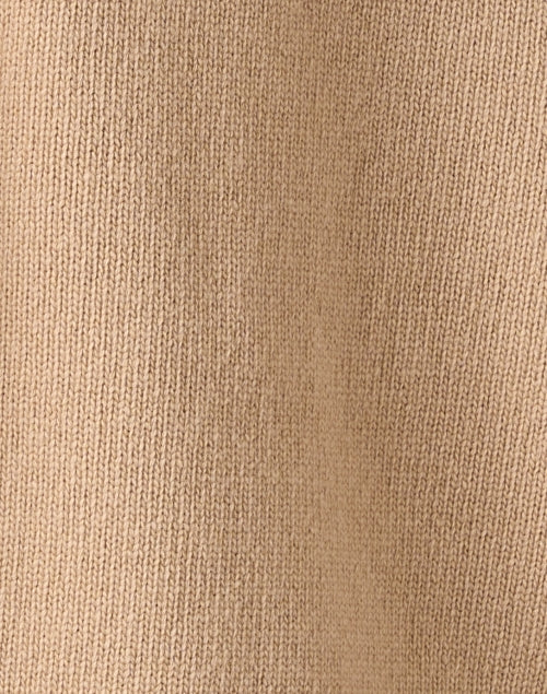 Stylish Camel-colored 100% Wool Gabbia Sweater for Everyday Wear