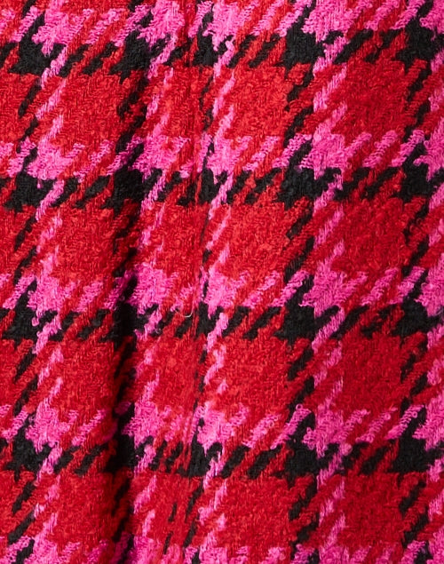 Avery Red Multicolored Houndstooth Mini Shift Dress for Women