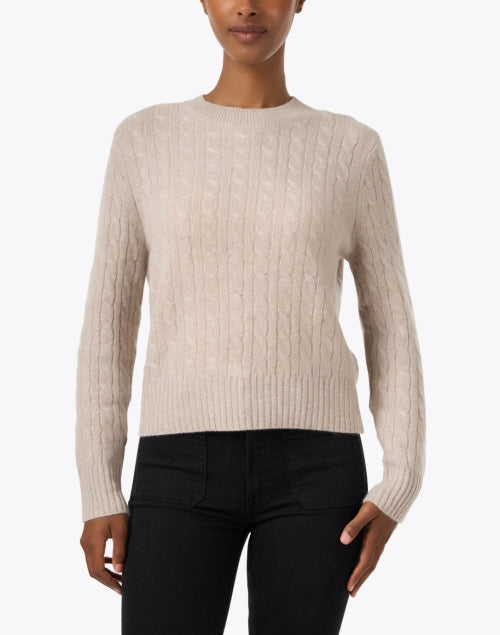 Beige Sandwisp Luxury Cashmere Women's Sweater - A Timeless Wardrobe Essential