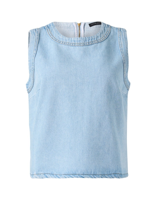 Stylish Light Blue Bleached Denim Tokono Top for Effortless Chic
