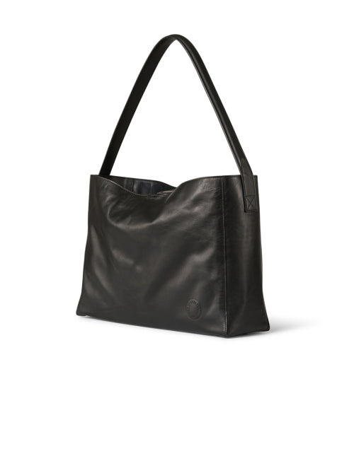 Elegant Leonore Black Premium Leather Shoulder Bag for a Sophisticated Look