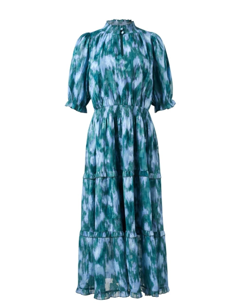 Bennett Chiffon Dress with Multi - Ikat Pattern and Stylish Details