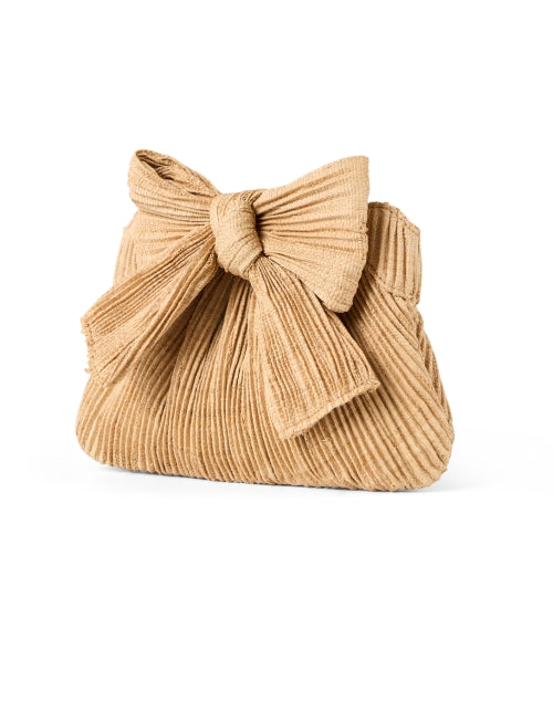 Stylish Rayne Pleated Straw Bow Handheld Clutch Bag
