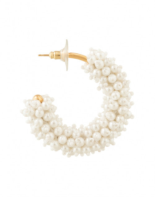 Stylish Taylor Mini Hoop Earrings in White and Gold