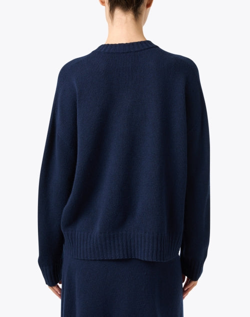 Navy Blue Wool and Cashmere Blend Men's/Women's Sweater