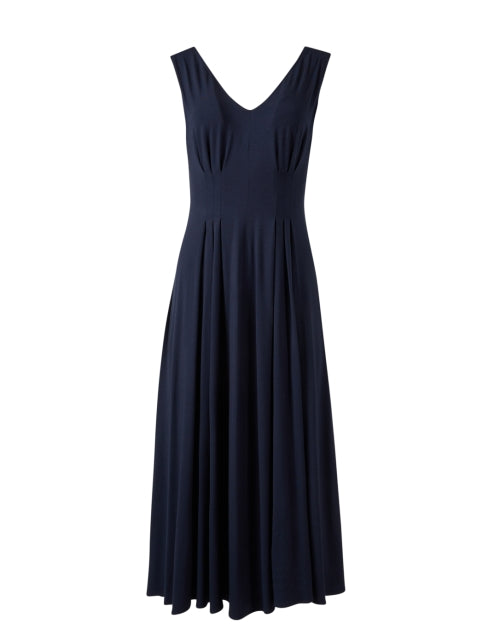 Navy Blue Sahara Jersey Women's Dress for Elegant Occasions