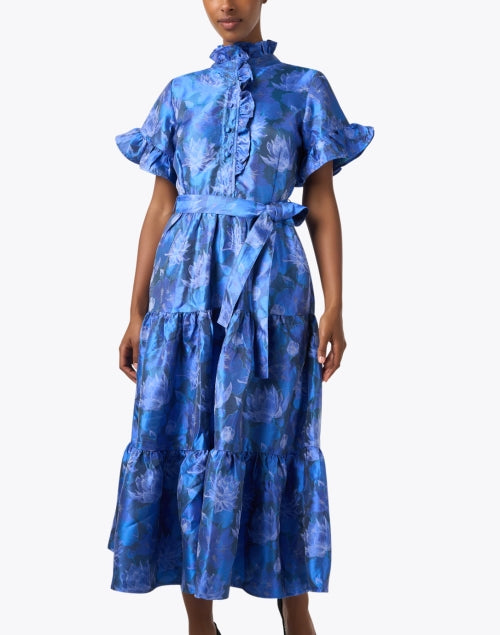 Abbey Glass Sadie's Elegant Blue Floral Dress for Special Occasions