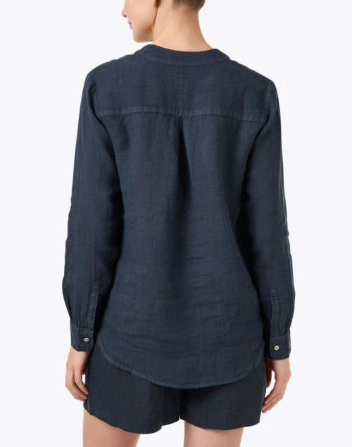 Stylish Navy Linen Cipria Top for Sunny Days