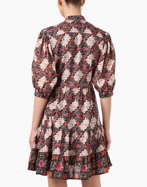 Stylish Catlyn Multi - Printed Mini A - Line Dress for Women