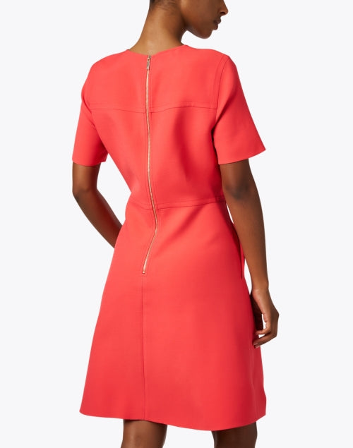 Stunning Poppy Red Wool-Silk Blend Sheath Dress for Women