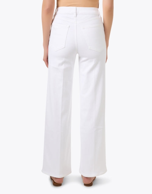 White Ultra - Wide Leg Premium Stretch Slim Palazzo Style Vintage - Inspired Jeans