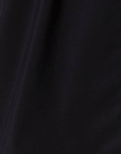 Crosby Loose-Fit Black Silky Cotton Blend Poplin Top for Workweek