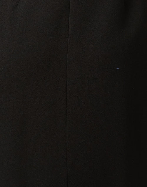 Stylish Black 100% Wool Crepe Davina Dress with White Trim