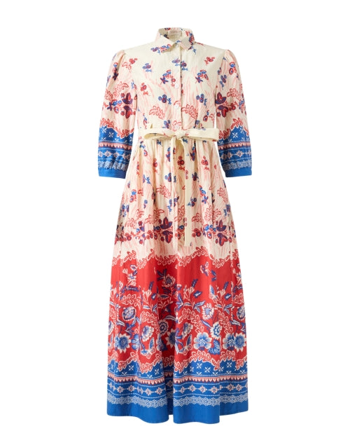 Banjanan's Feminine Marlene Cotton Shirt Dress with Artistic Prints