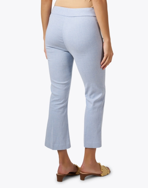 Stylish Leo Chambray Cropped Flare Women's Pants for All-Day Wear