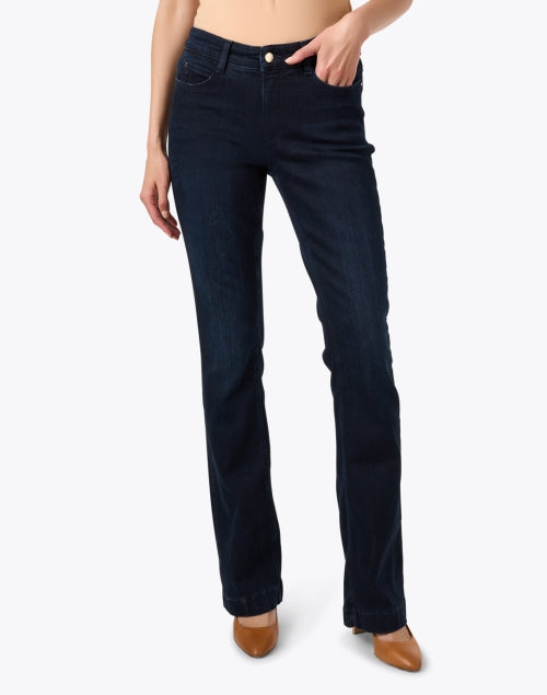 Stunning Dark Blue Stretch Bootcut Dream Jeans by MAC