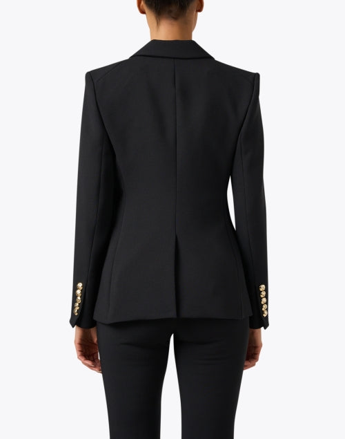 Feminine Black Izara Dickey Jacket with Gold Button Decoration