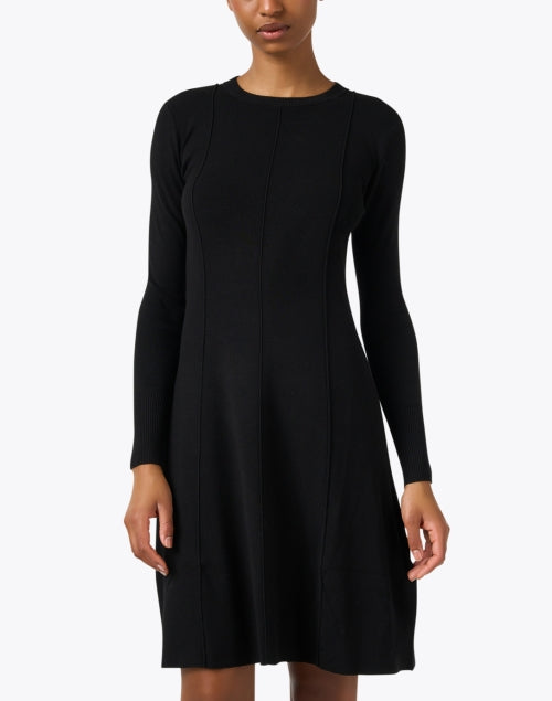 Stylish Uscio Black Knit Women's Evening Dress